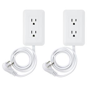 Presto Plug 2-pack Deluxe Power Outlet Relocator with 4' Cord