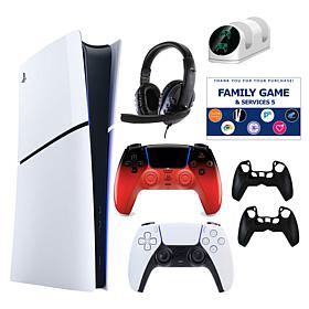 PS5 Slim Digital Console with Extra DualSense, Accessories & Voucher