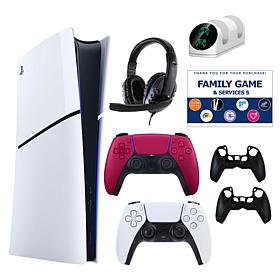 PS5 Slim Digital Console with Extra DualSense, Accessories & Voucher