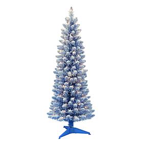 Puleo International 4.5' 100-Light Artificial Christmas Tree, Blue