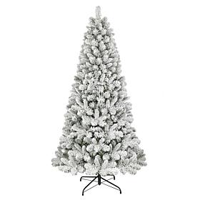Puleo International 6.5 ft. Flocked Virginia Pine Tree, 787 tips