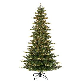 Puleo International 6.5' Pre-Lit Slim Aspen Fir  Christmas Tree