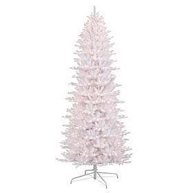 Puleo International 9' Pre-Lit White Slim Fraser Fir  Christmas Tree