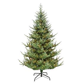 Puleo Intl. Pre-Lit 7.5' Spruce Artificial Christmas Tree, Green