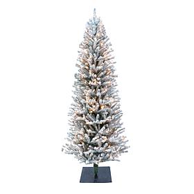Puleo Intl. Pre-Lit Fir Artificial Christmas Tree with Pine Cones