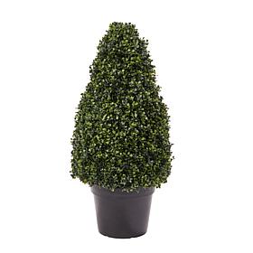 Pure Garden Artificial Boxwood Tower Topiary 36" Faux Plant