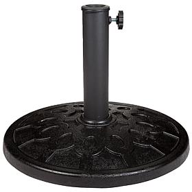 Pure Garden Ornate Round Black Umbrella Base
