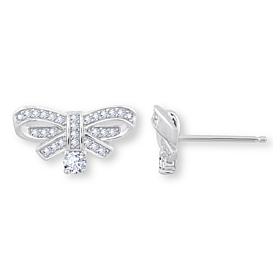 Radiance by Absolute™ 0.82ctw Simulated Diamond Bow Stud Earrings