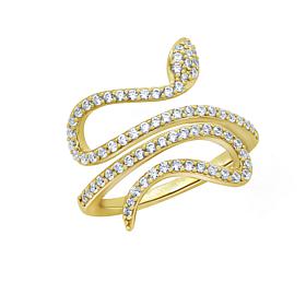 Radiance by Absolute™ 1.02ctw NEW YORK Swirl Snake Ring