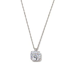 Radiance by Absolute™ 10K 7mm Asscher Solitaire Pendant with 18" Chain