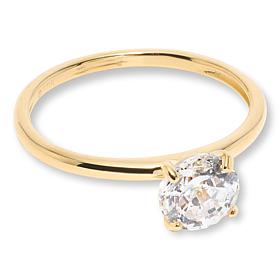 Radiance by Absolute™ 10K Gold 1ct 100-Facet Round Solitaire Ring