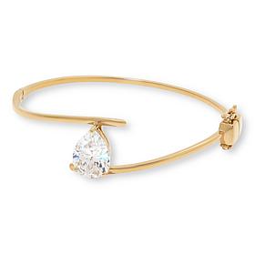 Radiance by Absolute™ 11.27ct Pear Cut Bypass Bangle Bracelet