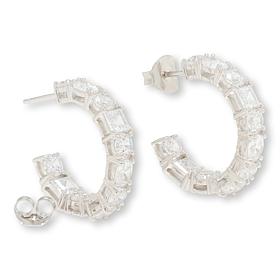 Radiance by Absolute™ 11ctw Mixed Cut Inside Outside Hoop Earrings