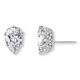 Radiance by Absolute™ 12.53ctw Pear Cut Pavé Gallery Stud Earrings