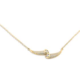 Radiance by Absolute 1.425ctw CZ Round Bypass Pendant Necklace