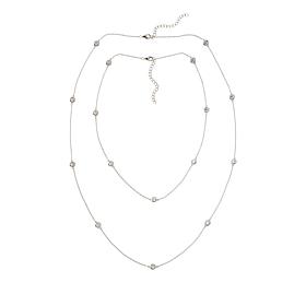 Radiance by Absolute™ 16" and 24" Station Necklace 2-piece Set