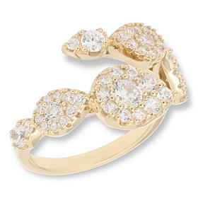 Radiance by Absolute™ 2.50ctw Pear-Shaped Halo Bypass Ring