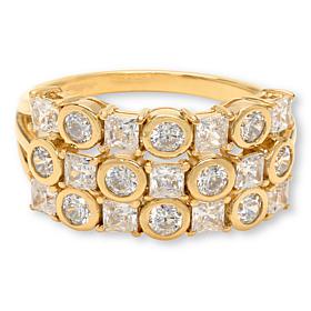 Radiance by Absolute™ 3-Row Mixed-Cut Band Ring