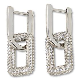Radiance by Absolute™ 3.01ctw Paperclip Rectangle Dangle Earrings