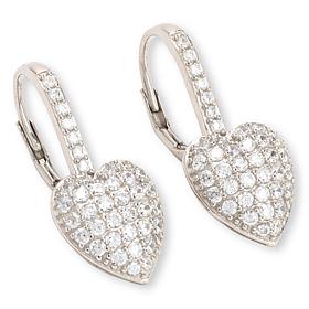 Radiance by Absolute™ 3.14ctw Pavé Heart Drop Earrings