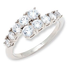 Radiance by Absolute™ 3.20ctw Graduated Round Bypass Ring