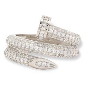 Radiance by Absolute™ 3.20ctw Nail-Design Wrap Bypass Ring