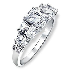 Radiance by Absolute™ 4.96ctw Emerald-Cut Graduated 5-Stone Ring