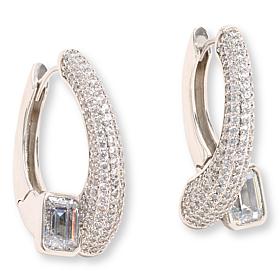 Radiance by Absolute™ 9.17ctw Emerald-Cut Stone Bypass Earrings