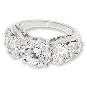 Radiance by Absolute™ 9.20ctw Round and Oval 7-Stone Ring 