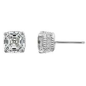 Radiance by Absolute™ Asscher Cut and Round Solitaire Stud Earrings