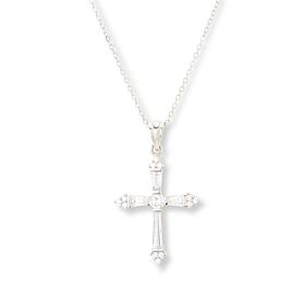 Radiance by Absolute™ Baguette and Round Cross Necklace