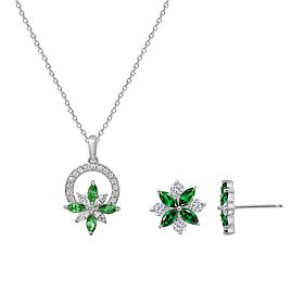 Radiance by Absolute™ Floria Green Stone Necklace and Earrings Set