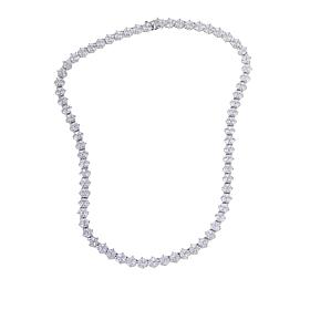 Radiance by Absolute™ Hexagon-Shaped Station Tennis Necklace