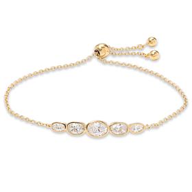 Radiance by Absolute™ Oval Cut Bezel Bolo Bracelet
