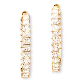 Radiance by Absolute™ Princess Cut 1-1/2" Inside-Outside Hoop Earrings