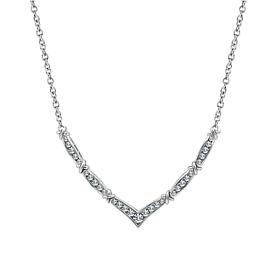 Radiance by Absolute™ Round Stone V-Design Line Necklace