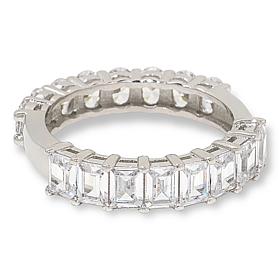 Radiance by Absolute™ Silver 1/2 and 1/2 Comfort Band Eternity Ring