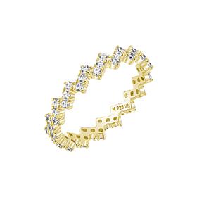 Radiance by Absolute™ Simulated Diamond Diagonal Pavé Eternity Ring