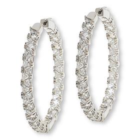 Radiance by Absolute™ Trilliant 1-1/2" Inside-Outside Hoop Earrings
