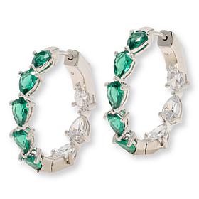 Radiance by Absolute™ x Marysol Patton Green Pear Hoop Earrings - 1"