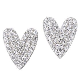 Radiance by Absolute™1.06ctw Pavé Heart Stud Earrings