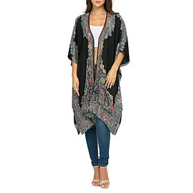 Raj Amira Thick Stitch Embroidered Duster Kimono