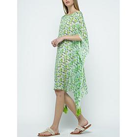 Raj Floral Kisses Tassel Tie Caftan