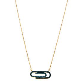 Rarities 1/2ctw Blue Diamond Paperclip Necklace