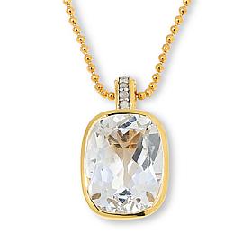 Rarities Cushion-Cut Gemstone Pendant with Diamond Accents & 16" Chain