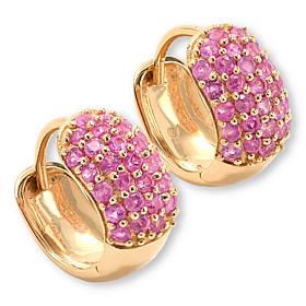 Rarities Gold-Plated Colors of Sapphire Huggie Hoop Earrings