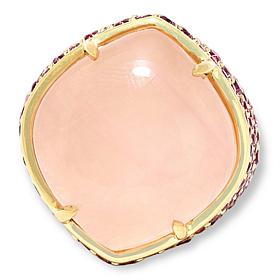 Rarities Rose Quartz and Rhodolite Garnet Ring