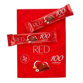 RED Chocolate 24ct Grab & Go Hazelnut Chocolate Bars w/ Gift Boxes