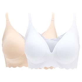 Rhonda Shear 2-pack Gel Bra with Scalloped Edge Detail