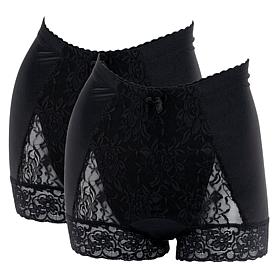 Rhonda Shear 2-pack Leakproof Pin-Up Panty with Lace Detail